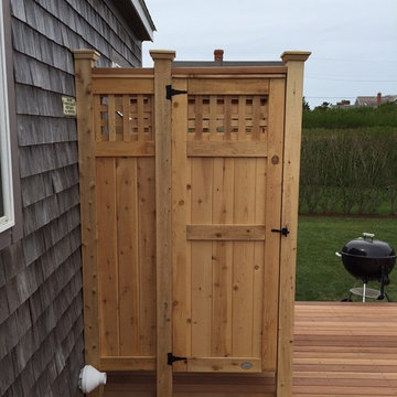 Outdoor Shower : Lattice Standard Cedar Shower Kit
