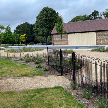 New pool and garden landscaping in Chesham, Buckinghamshire