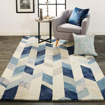Binada Area Rug - Blue/Ivory
