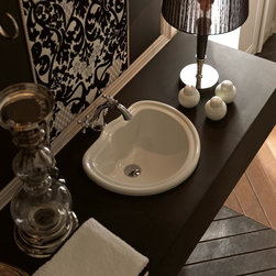 Retro 1031 Drop-In Ceramic Bathroom Sink 19.7" x 16.1" - Bathroom Sinks
