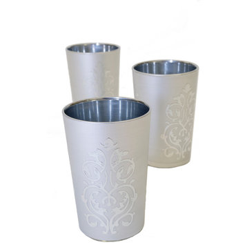 Luxury Imilchil Tea Glasses, Silver in Silver, Set of 6