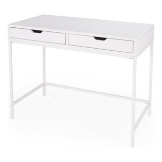 Beaumont Lane Metropolitan Living Desk with Drawers in White ...