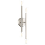 Livex Lighting - Brushed Nickel Mid Century Modern Sconce - An iconic wall sconce, the Soho features a brushed nickel finish. Ideal for bathrooms, dining room settings or entryways, these space-aged inspired pieces are so versatile they can be incorporated into a variety of interiors.