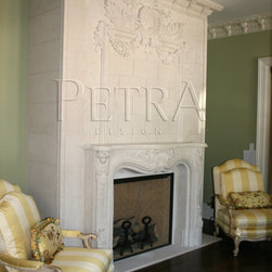 Stone Fireplace Mantels with overmantel. - Indoor Fireplaces