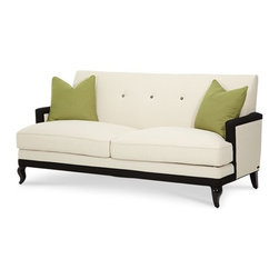 AICO Furniture - After Eight Contemporary 3 Seat Sofa - 19815-CRGRN-88 - Fabric