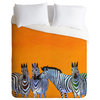 Clara Nilles Candy Stripe Zebras Duvet Cover