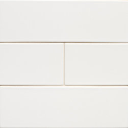 6th Avenue Field 3" x 6" in White Gloss - Tile