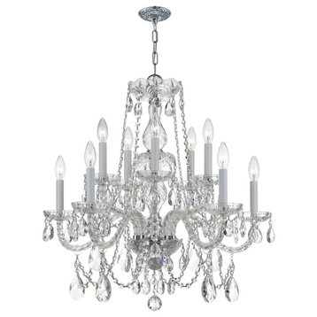 Crystorama 1130-CH-CL-MWP 10 Light Chandelier in Polished Chrome