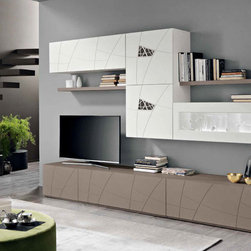 Spar Lapis Modern Italian Wall Unit LX10 - $3,159.00 - Entertainment Centers And Tv Stands