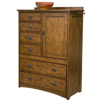 Intercon Furniture Oak Park 6 Drawer Chest With Door, Mission