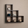 Lucienne Stepped Wall Shelf, Black