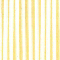 ROTH & TOMPKINS TEXTILES - Taffeta Ticking Fabric, Ticking Yellow, 54''x36'' - Drapery Fabric