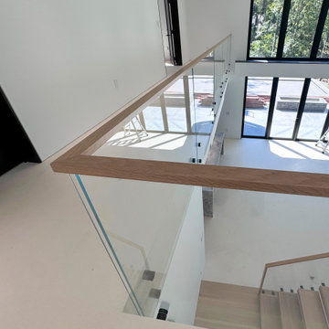 Project #126 | Contemporary Staircases with Integrated LEDs & Glass Railing