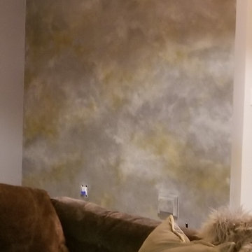 Pewter Bronze Metallic Luster Faux