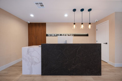 Example of a minimalist home bar design in Las Vegas