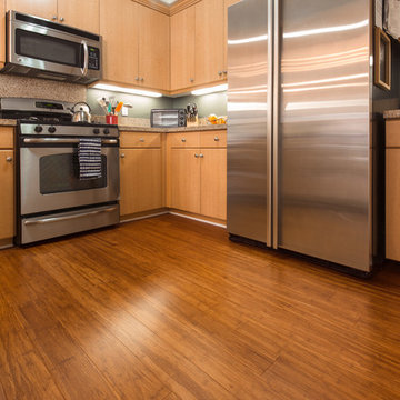 Bamboo Flooring & Carpeted Stairs - San Jose, CA