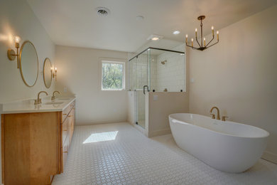 Inspiration for a transitional bathroom remodel in Other