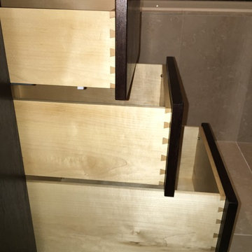 Walnut and birch Vanity