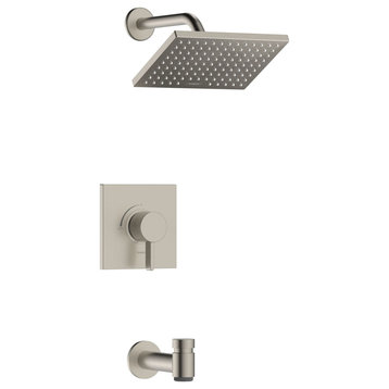 Hansgrohe 04962 Vernis Shape Tub and Shower Trim Package - Brushed Nickel