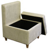 28.5"H Accent Chair With Storage (Cream)