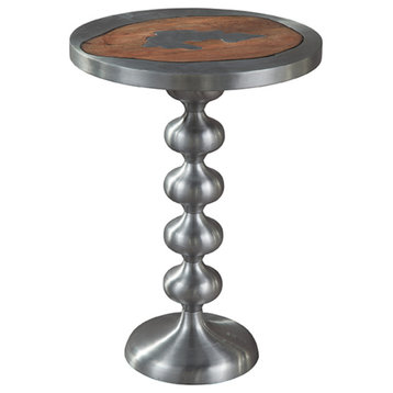 Irvington Cast Metal And Wood Side Table