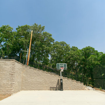 Basketball Hoop In Outdoor Sport Court