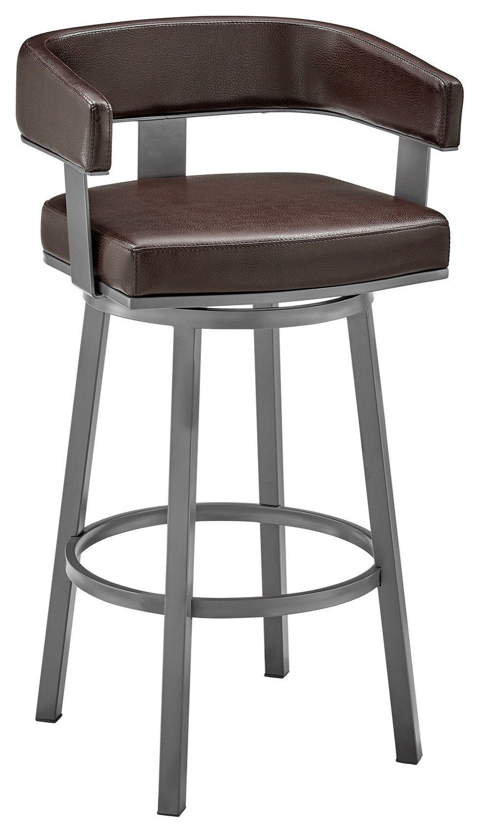 Lorin 30" Bar Height Swivel Bar Stool in Java Brown Finish ...