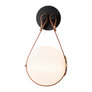 Black with Antique Brass, Leather Chestnut, Hubbardton forge Branded Plate
