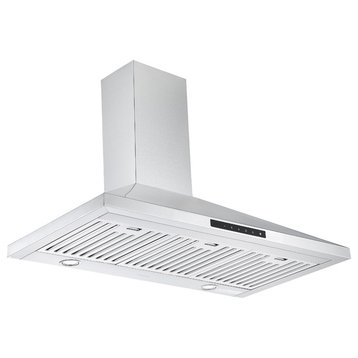 Wall Mount Pyramid Range Hood with Night Light, 36"