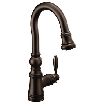 Moen S53004 Weymouth 1.5 GPM 1 Hole Pull Down Bar Faucet - Oil Rubbed Bronze