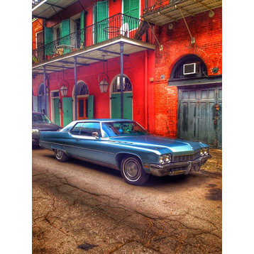 "Buick in the Quarter" Classic Auto Collection Giclee Print, 24"x32"