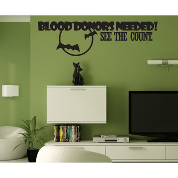 Halloween Blood Donors needed! See the count. Holiday Vinyl Wall Decal