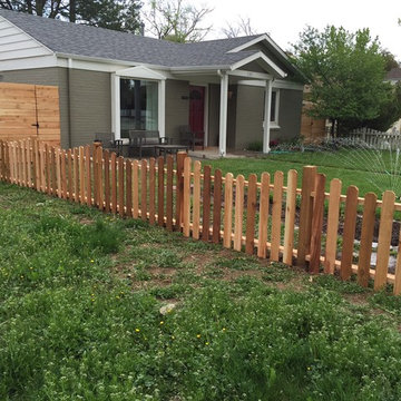 Basic cedar dog eared fences