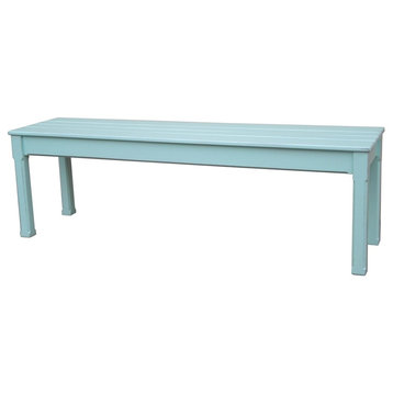 TRADE WINDS COTTAGE Bench Traditional Antique Queen Aqua Painted
