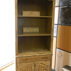 This is an after picture of the Display Cabinet with stenciled details.. - Furniture