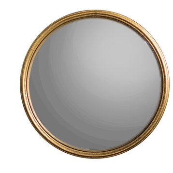 Stanton Convex Bullseye Mirror, Gold, 10"x10"