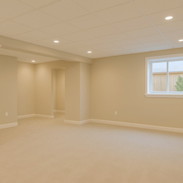 Finished basement renovation in Kanata by Blue Crown Renovations