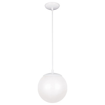 Leo - Hanging Globe Small One Light Pendant White