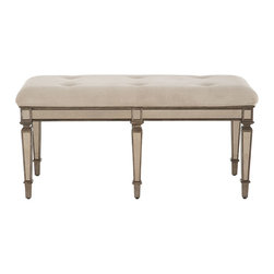 "Denison" Mirrored Bench - Upholstered Benches
