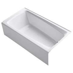 KOHLER Underscore 30-in x 60-in White Acrylic Alcove Soaking Bathtub (Left  Drain) in the Bathtubs department at