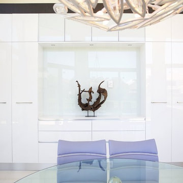pantry unit to house future big screen tv