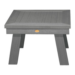 Highwood - Adirondack Outdoor Side Table, Coastal Teak - Outdoor Side Tables