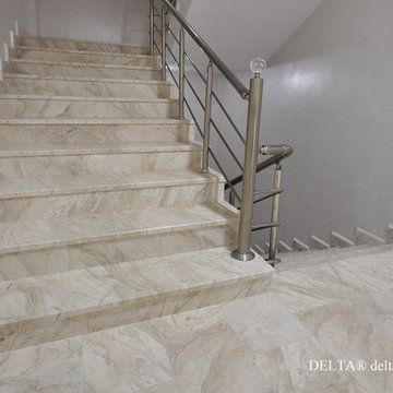 Classic Beige marble staircase