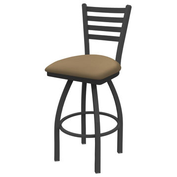410 Jackie 36 Swivel Bar Stool with Pewter Finish and Canter Sand Seat