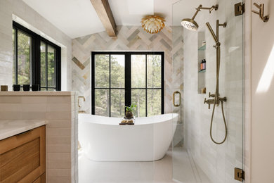 Inspiration for a transitional bathroom remodel in Denver