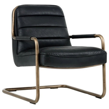 Xarles Lounge Chair, Vintage Black