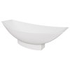 AB9991 White Matte 71" Solid Surface Resin Free Standing Hammock Style Bathtub