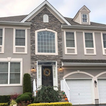 Stucco Painting and Stone Veneer