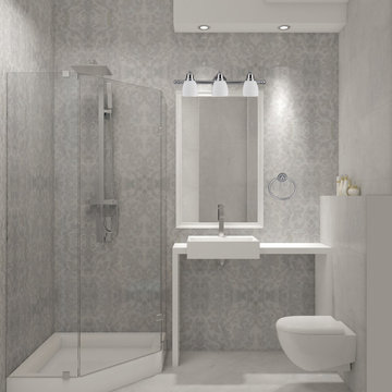 Jayden 5-Piece All-In-One Bath Set, Exclusive 3-Light Vanity, Towel Bar, Toilet