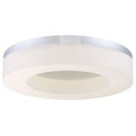 Eurofase - Eurofase 30156-012 Abell - 13.75 Inch 25W 1 LED Large Flush Mount - 2000  Assembly RAbell 13.75 Inch 25W Chrome White Acrylic *UL Approved: YES Energy Star Qualified: n/a ADA Certified: n/a  *Number of Lights: Lamp: 1-*Wattage:25w LED bulb(s) *Bulb Included:Yes *Bulb Type:LED *Finish Type:Chrome